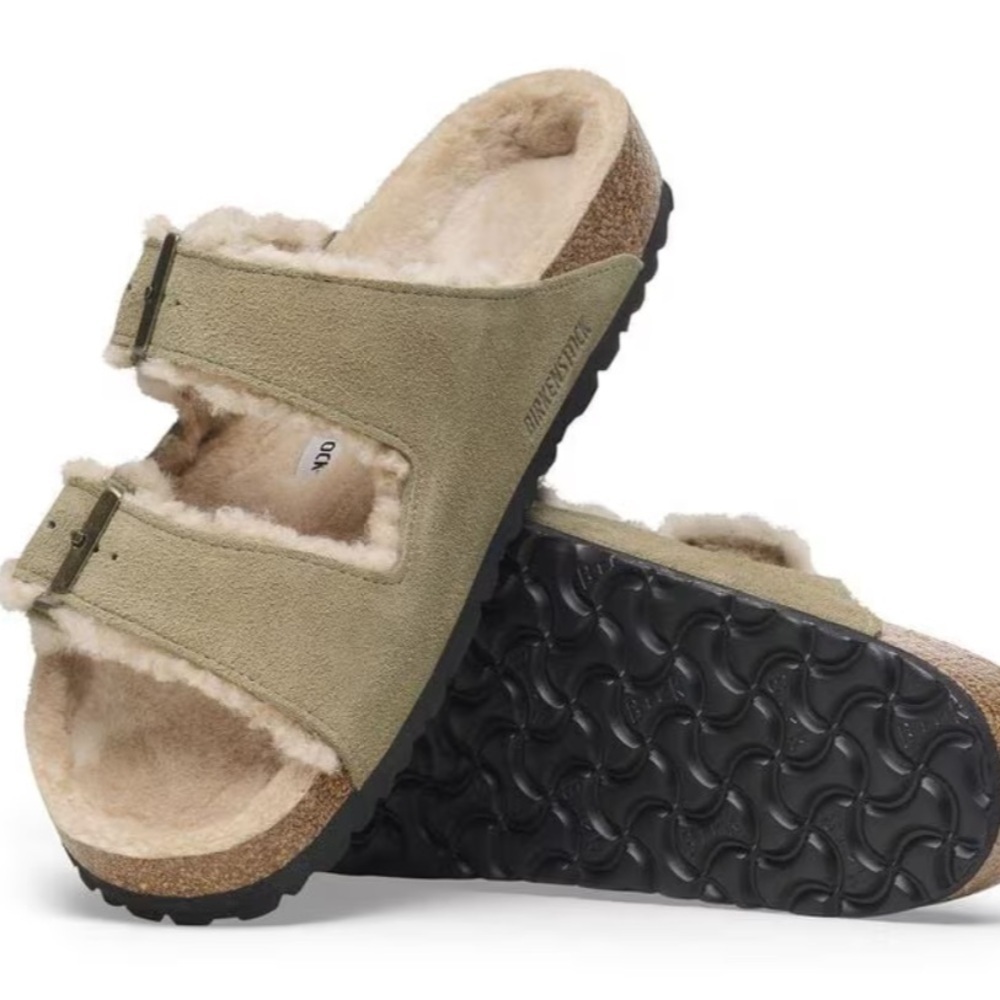 NWT Birkenstock Arizona Shearling Sandals Size 40 - Picture 3 of 12